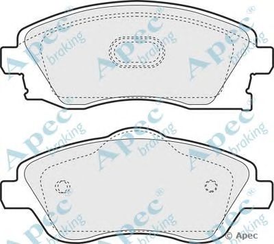 APEC BRAKING pad1221 -  Комплект тормозных колодок, дисковый тормоз